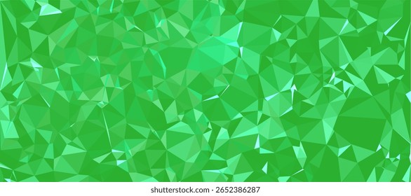 Fundo abstrato Padrão de polígono verde forma de triângulo de baixo poli, fundo geométrico com design de fundo de baixo poli. 