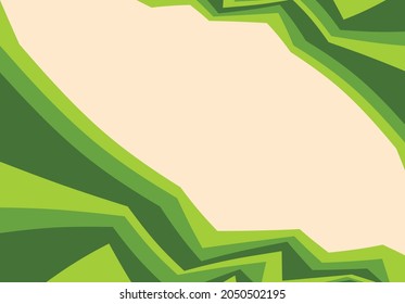 Abstract background with green polygonal and zigzag pattern and some copy space area