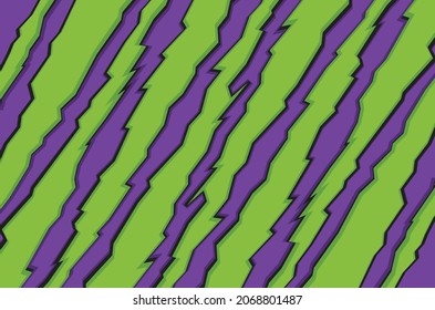 Abstract background with green and purple claw scratch texture