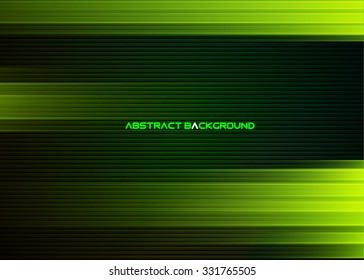 Abstract background with green rays - vector