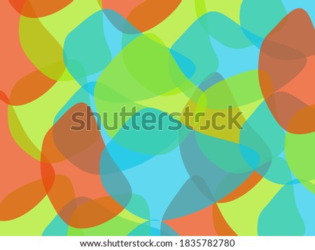 Abstract background with green, red and blue shape colors