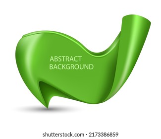 Abstract background with green ribbon.It can be used to create logos for business and branding. Flat Vector Logo Design Template Element