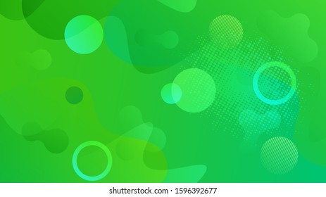 Abstract background in green shades. 3d fluid shape illustration. Vector template paper design. Abstract fluid pattern. Modern background. Liquid color wallpaper design. Graphic liquid shape