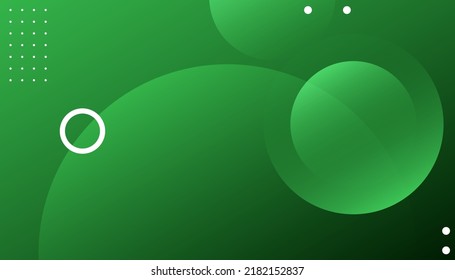 Fondo abstracto con formas verdes. Composición de formas de círculo. Composición y elementos de formas dinámicas. Color de fondo moderno y moderno. Ilustración vectorial Eps10 