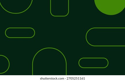 Fondo Abstractas con Formas verdes sobre un fondo verde oscuro. El diseño es moderno y minimalista.