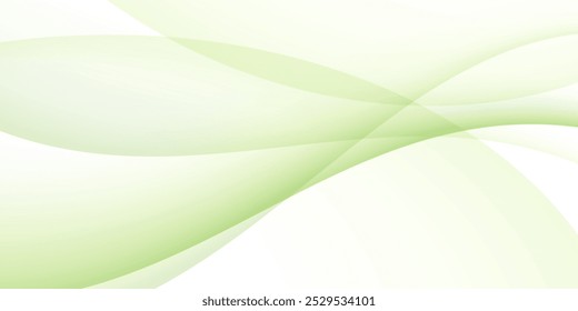 Fondo Abstractas con curvas suaves verdes, Ilustración vectorial