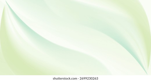 Abstract background with green soft smooth curves, vector illustration