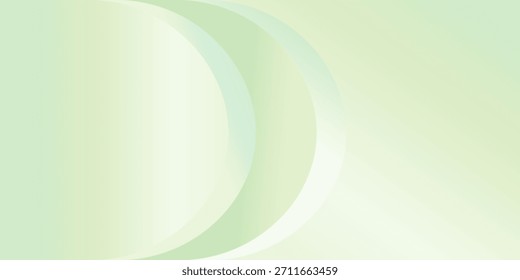 Abstract background with green soft smooth curves, vector illustration	