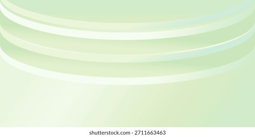 Abstract background with green soft smooth curves, vector illustration	