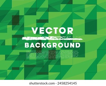 Abstract background with green squres