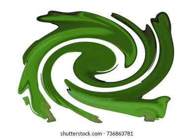 An abstract background of a green stain in vector format