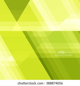 Abstract background with green stripes corner. 