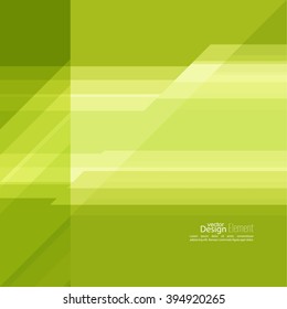 Abstract background with green stripes corner. 