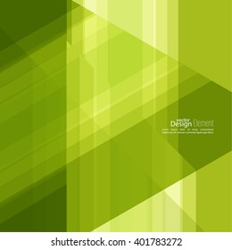 Abstract background with green stripes corner. 