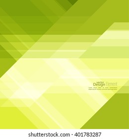 Abstract background with green stripes corner. 