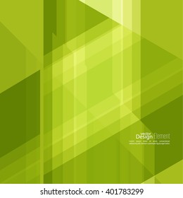 Abstract background with green stripes corner. 
