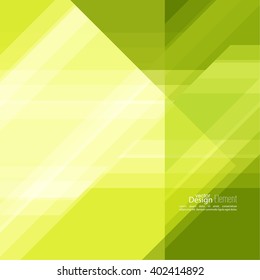 Abstract background with green stripes corner. 