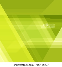 Abstract background with green stripes corner. 