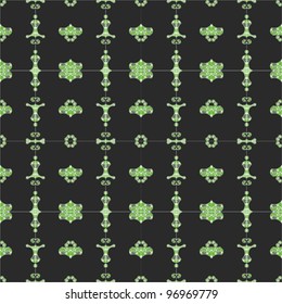 Abstract background Green texture over black backgroung