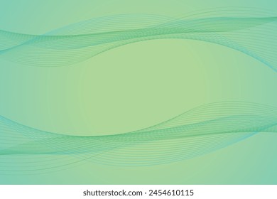 Fondo Abstractas en tonos verdes con ondas abstractas. Vector.