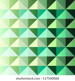 Abstract background with green triangles