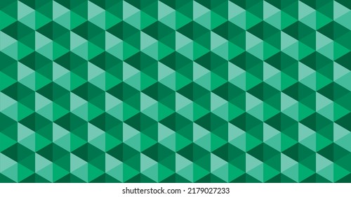 Abstract background. Green triangles. Hexagon. Background with triangle. Geometric pattern. Green light texture. Triangle background. Trendy texture Gradient. Polygonal Mosaic pattern. Style design
