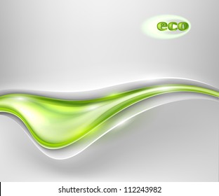 Abstract background with green water drop