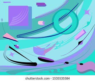 abstract background green water - Random  fantasy shape
