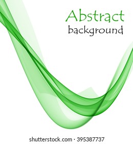 Abstract background with green wave