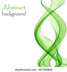 Abstract background with green wave