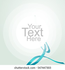 Abstract background with Green wave
