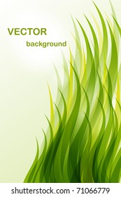 Abstract background - green wave