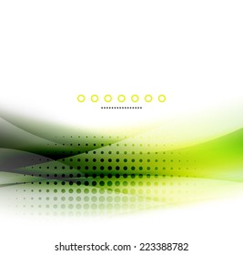 Abstract background, green wave business template, web design