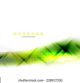 Abstract background, green wave business template, web design