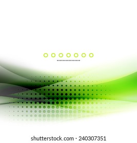 Fondo abstracto, plantilla de negocio de ondas verdes, diseño web