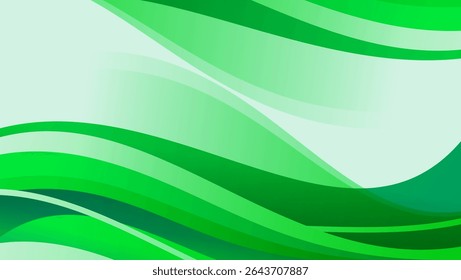 onda verde de fundo abstrato para eco, negócios, tema de design de apresentação	