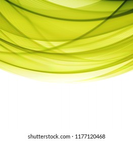 Abstract background with green waves
