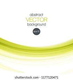 Abstract background with green waves