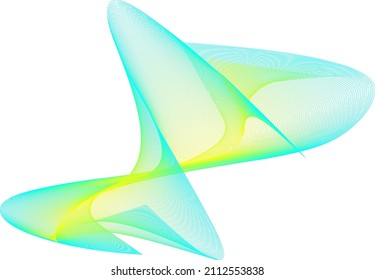 Abstract background with green waves