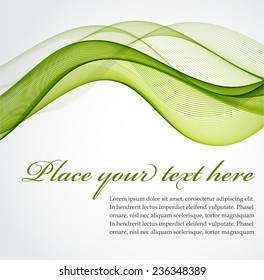 Abstract background with green waves