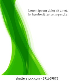Abstract background with green waves