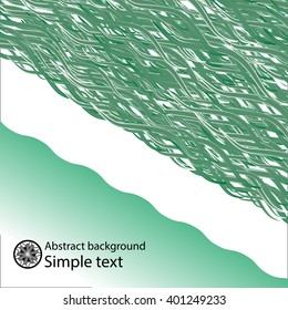 Abstract background with green waves .