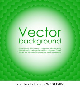Abstract background with green wavy circles