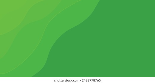 Fondo Abstractas con Formas dinámicas onduladas verdes. Fondo abstracto mínimo de moda, Vector, ilustración