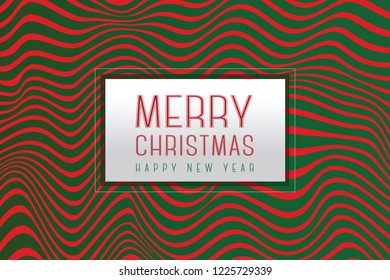 Abstract or Background with green wavy lines. Christmas design of New Years celebration. vector illustration EPS