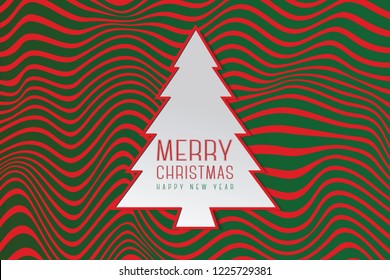 Abstract or Background with green wavy lines. Christmas design of New Years celebration. vector illustration EPS