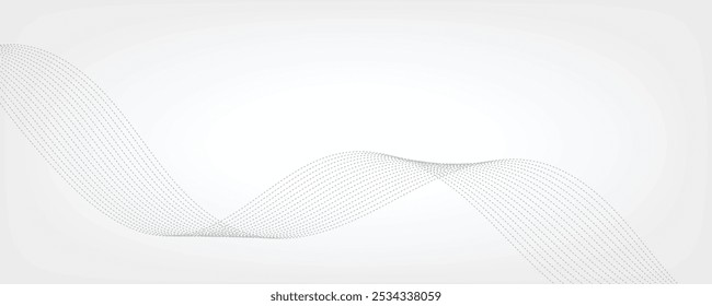 Abstract background with green wavy lines. Vector illustration	
