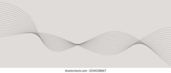 Abstract background with green wavy lines. Vector illustration	
