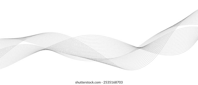 Abstract background with green wavy lines. Vector illustration	