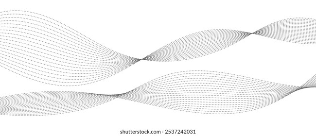 Abstract background with green wavy lines. Vector illustration	